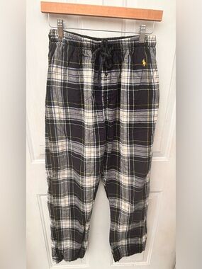 Polo by Ralph Lauren Blue/yellow Plaid Lounge Pants size small 100% corton